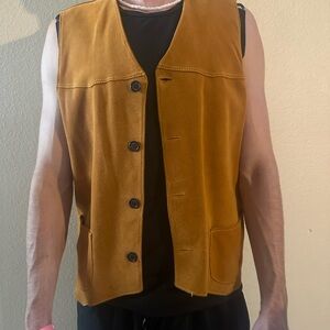 Men's Vintage Tan Suede Vest